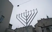 Man arrested after damaging historic Hanukkiah in Lviv